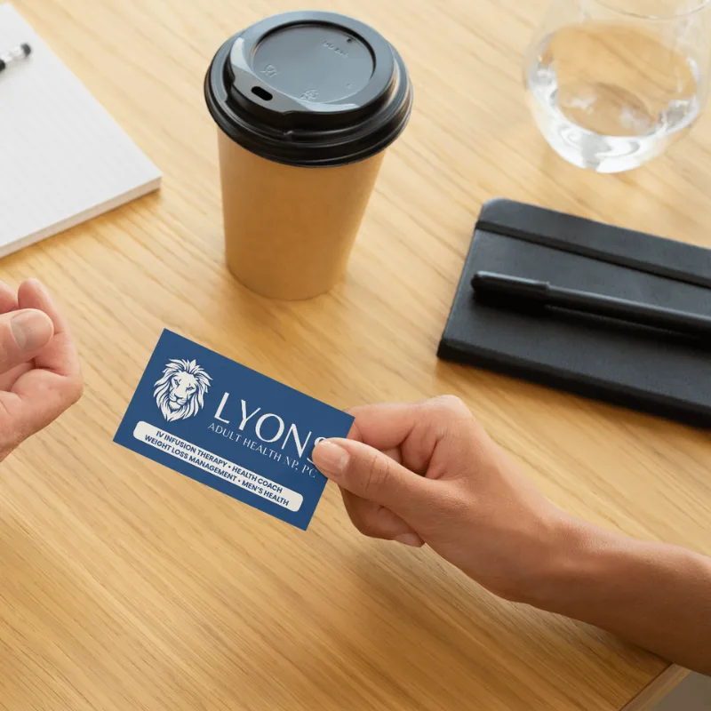Business card print design — Long Island graphic design by CandiCoded